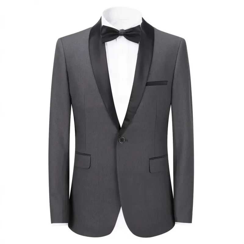 Men's Shawl Lapel Suit Jacket Slim Fit One Button Formal Blazer For Wedding Banquet Party Performance Host Costume Jacket