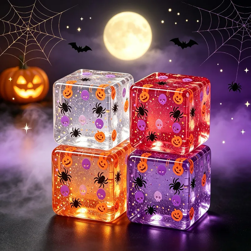 Παιχνίδι Squishy Halloween Αργής Επαναφοράς Maltose Τετραγωνικό Παγάκι Κολοκύθα Αράχνη Αποσυμπίεσης Αισθητηριακό Παιχνίδι Fidget