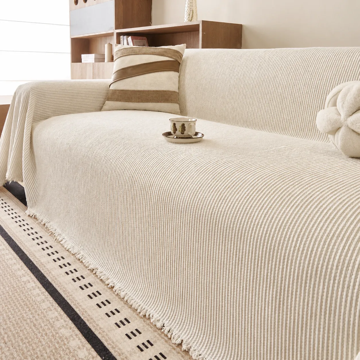 Solid Chenille Sofa Towel Modern Minimalist Full Cover Sofa Blanket Thickened Dustproof Furniture Protector for Living Room