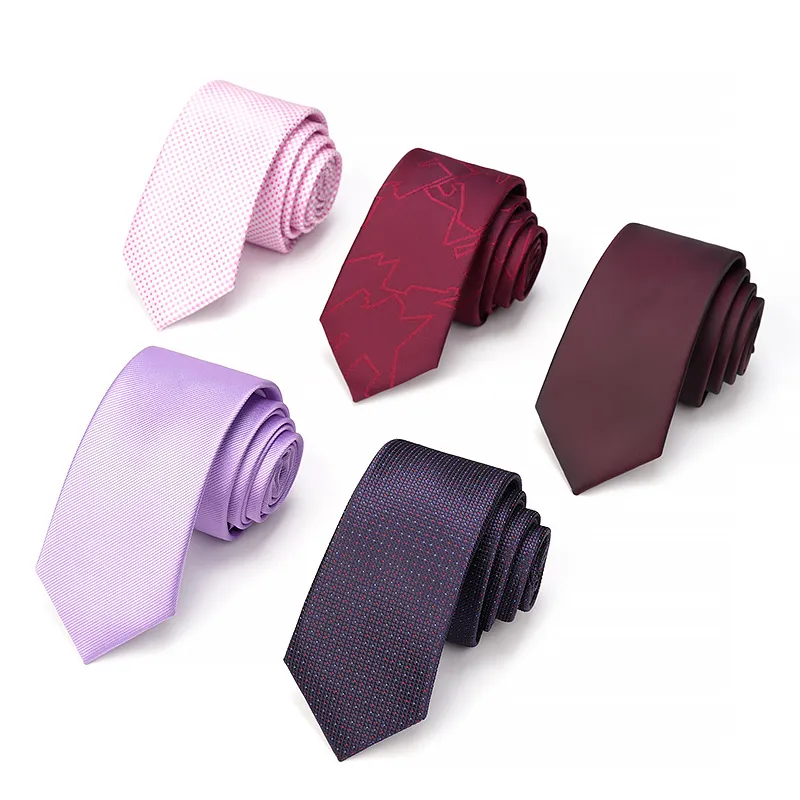 Cravatta con Cerniera Jacquard Tinta Unita Formale da Lavoro per Uomo Matrimonio Sposo Abito Stretta Moda