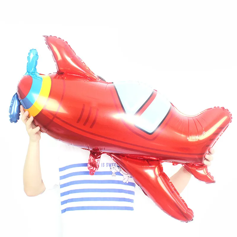Retro Fighter Jet Aluminum Foil Balloon Airplane Shape Huge Inflated Balloon For Festival Party Birthday Celebration Decor