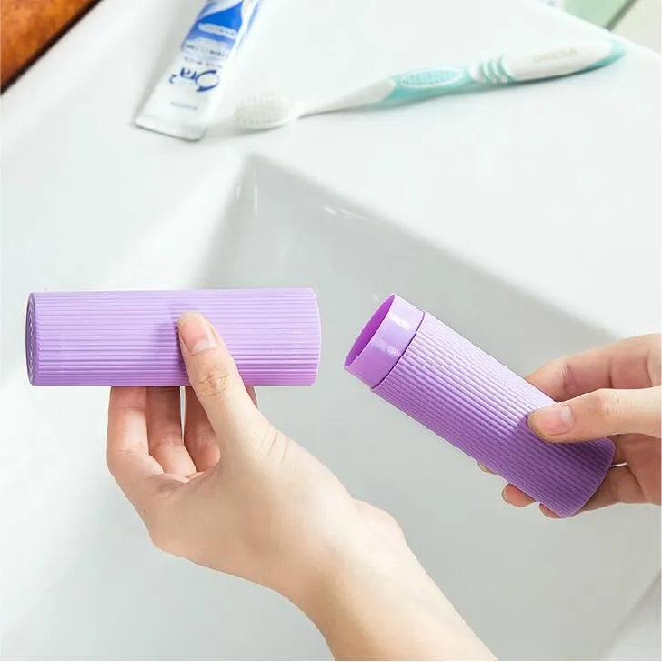 Custodia Portatile Per Spazzolino Colore Caramella Antipolvere Striscia Verticale Porta Denti Contenitore Di Immagazzinaggio Da Viaggio