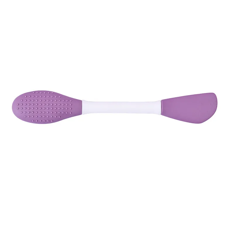Pinceau pour Masque Facial en Silicone Double Embout Applicateur de Boue et Brosse de Nettoyage Outil de Maquillage