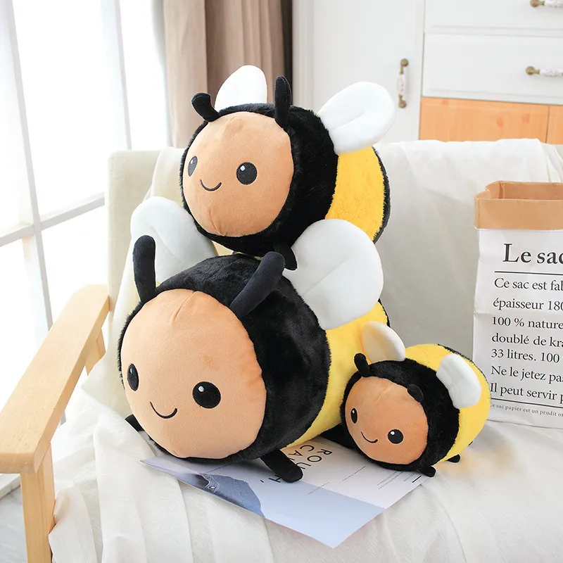 Cute Cartoon Bee And Ladybug Plush Toy Stuffed Animal Soft Pillow Cute Insect Doll Kids Birthday Gift