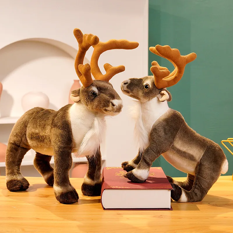 Weihnachten Renntier Plüschtier Süße Gestopfte Elch Puppe Urlaubsgeschenk Weiches Tier Kissen Heimdekoration Für Kinder Erwachsene