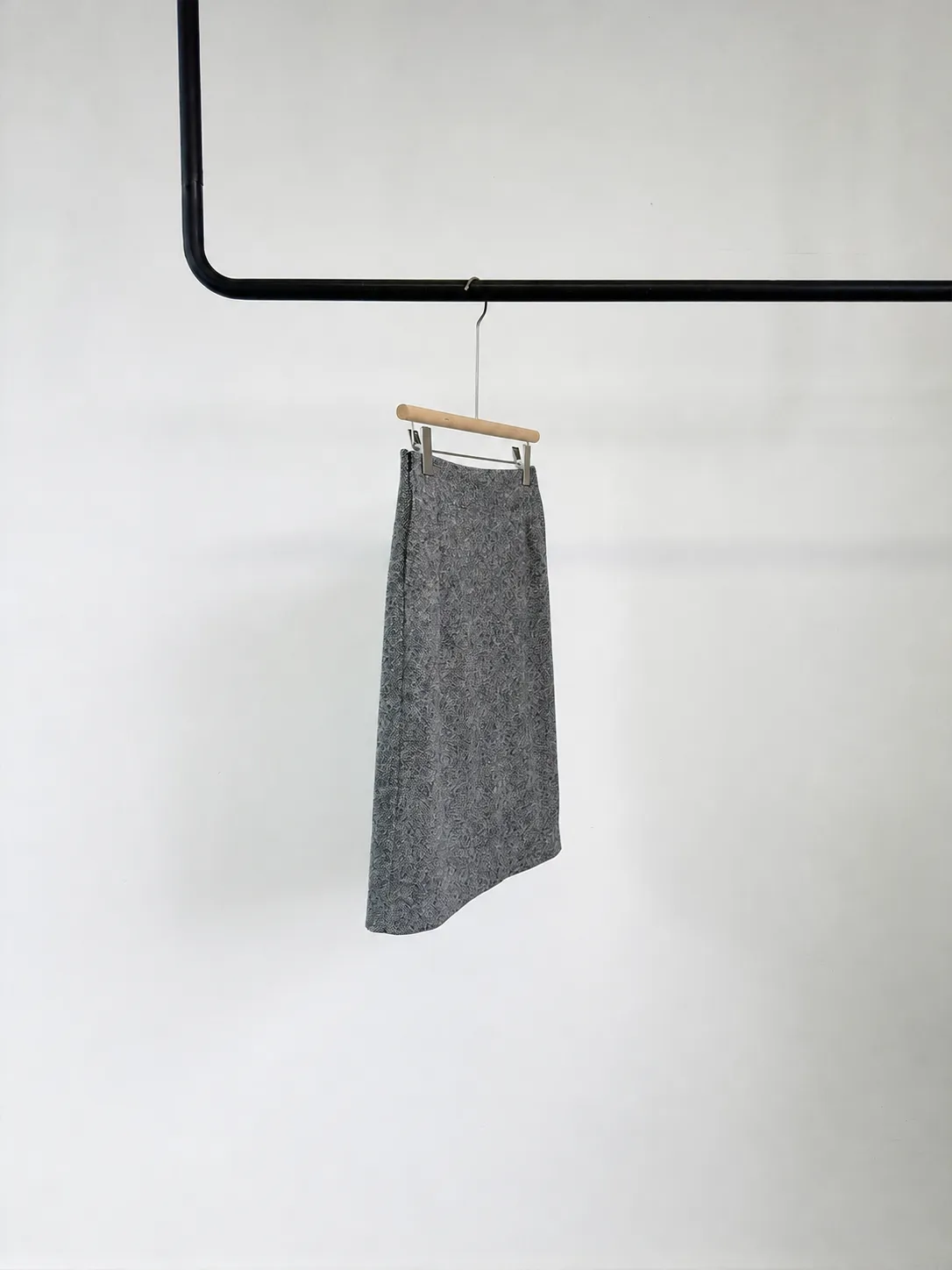 High Waist Split Woolen Midi Skirt Women Autumn Winter Casual Commuter Pencil Bodycon Elegant Warm Skirt