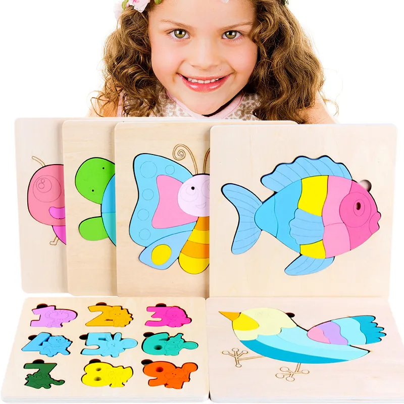 Ξύλινο Εκπαιδευτικό Παζλ Παιχνίδι Montessori Σχήμα Χρώμα Αντιστοίχιση Μάθησης Παιχνίδια Για Παιδιά