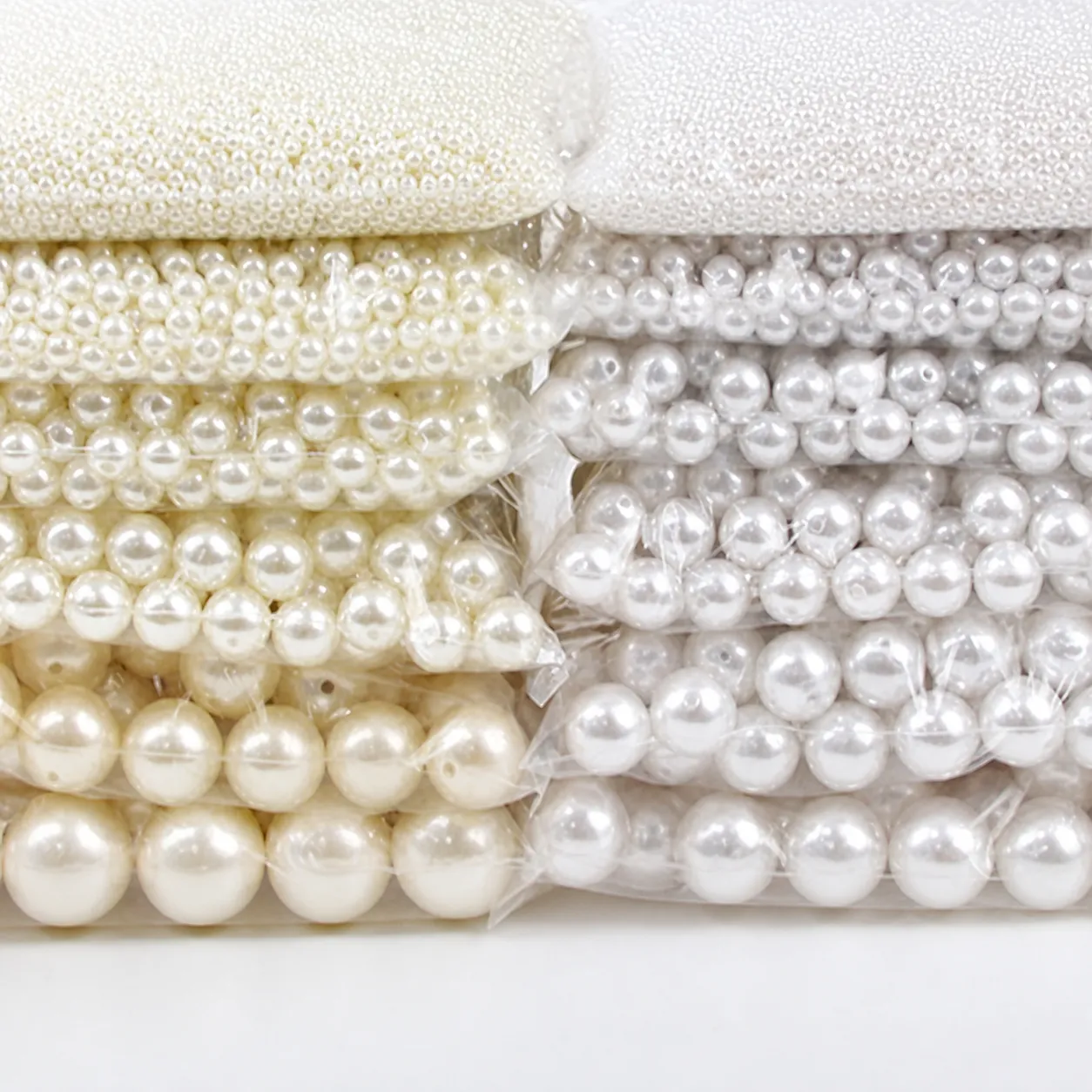 ABS Plastic Imitation Pearl Loose Beads 3mm-20mm DIY Jewelry Making Accessories Clothing Garment Craft Supplies