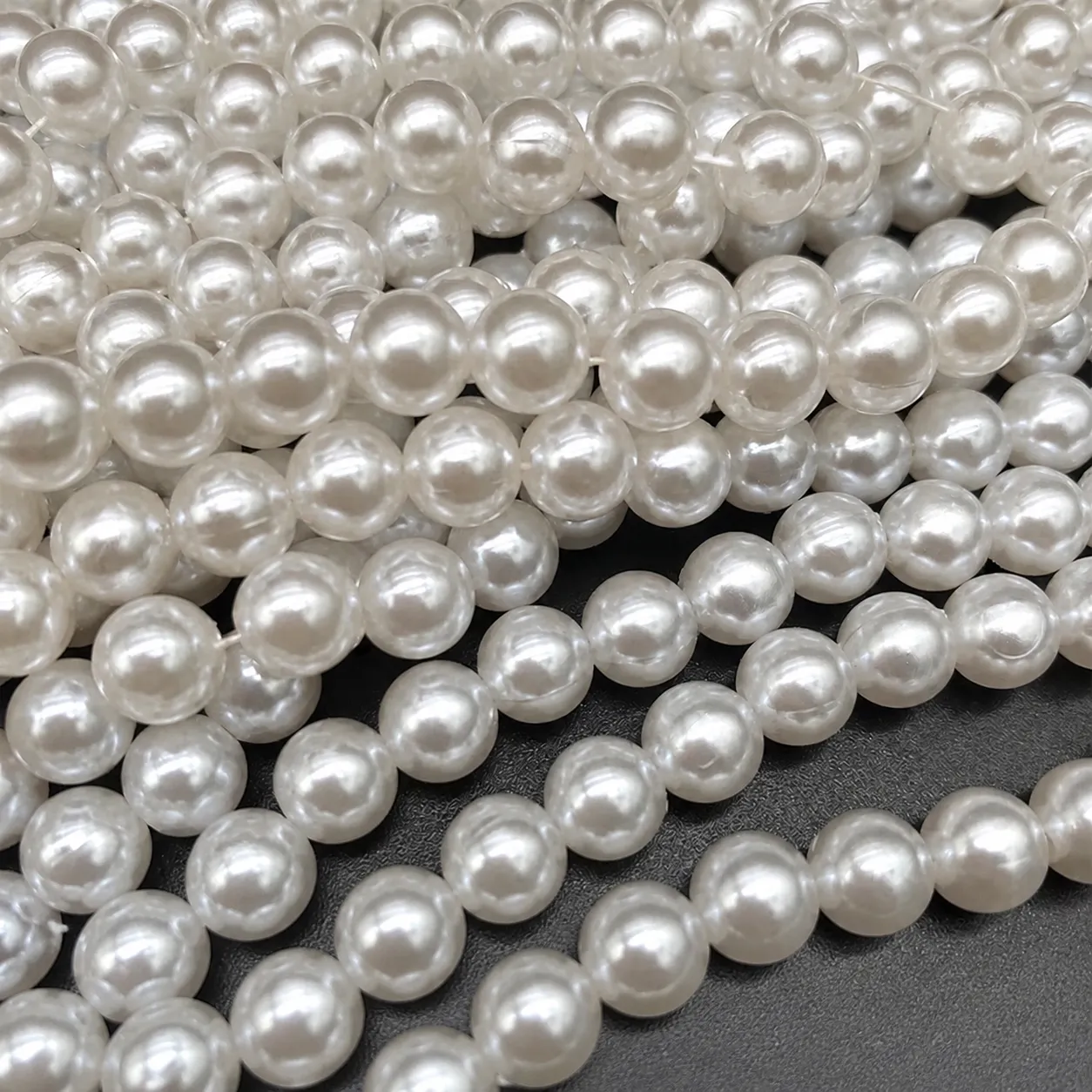 ABS Imitation Pearl Beads Bulk 3mm-20mm Round Loose Beads With Hole For DIY Jewelry Making Clothing Crafts Accessories