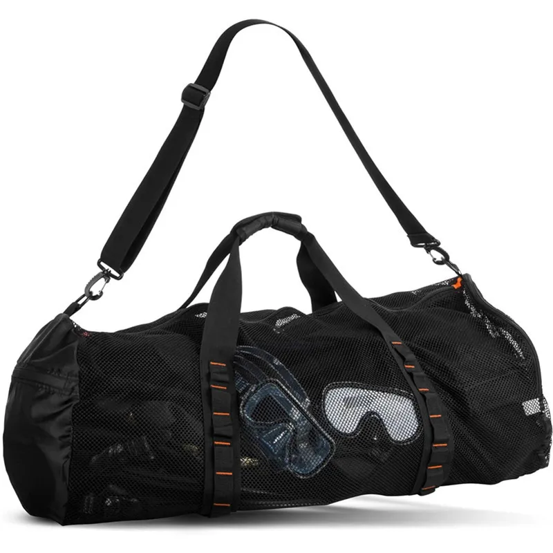 Große Netz Scuba Taucherausrüstung Tasche Wasserdicht Polyester Reise Duffel Rucksack Für Schwimmen Strand Sport