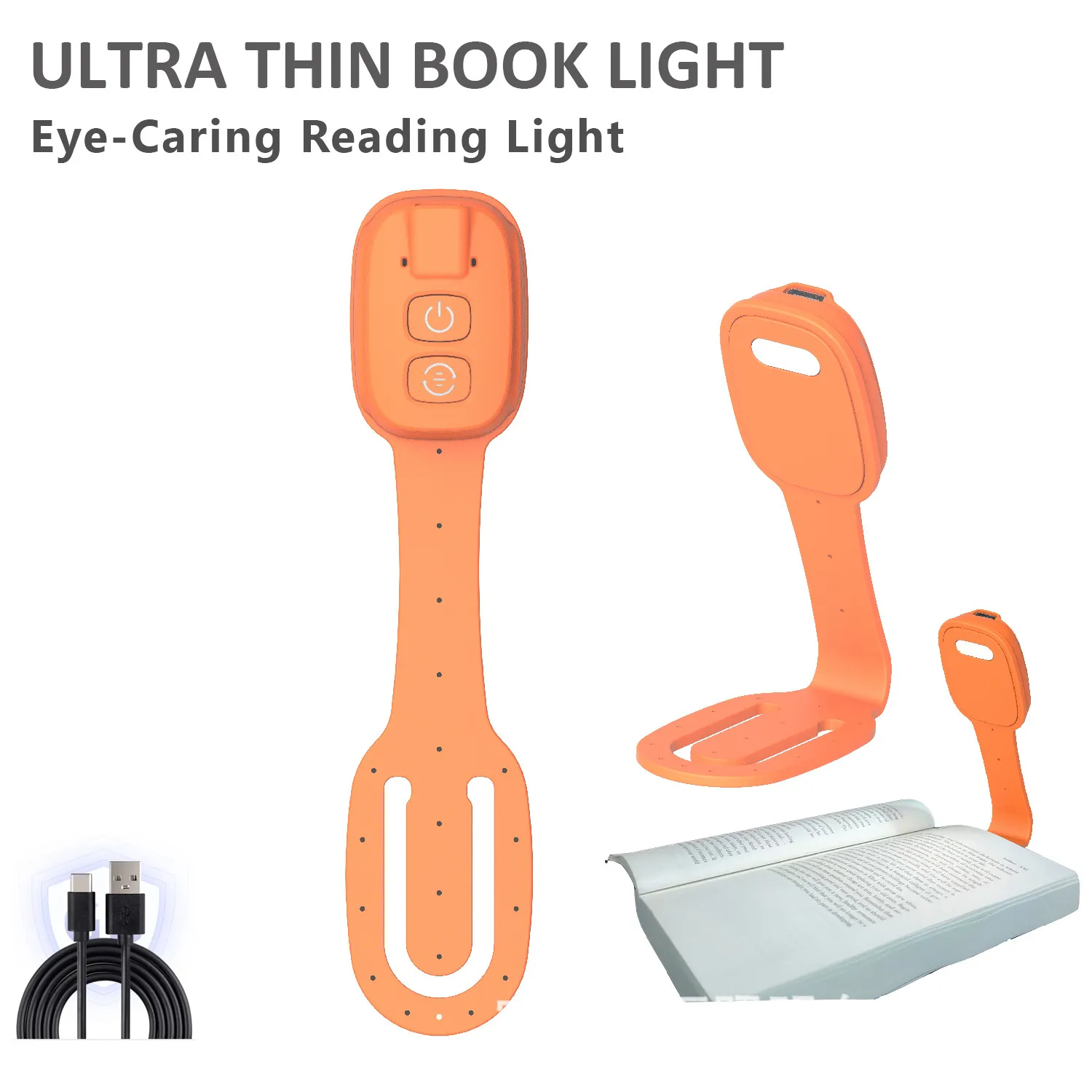 Portable LED Book Light Rechargeable Reading Lamp Ultra Thin Clip On Light For Bedside Desk Study Reading