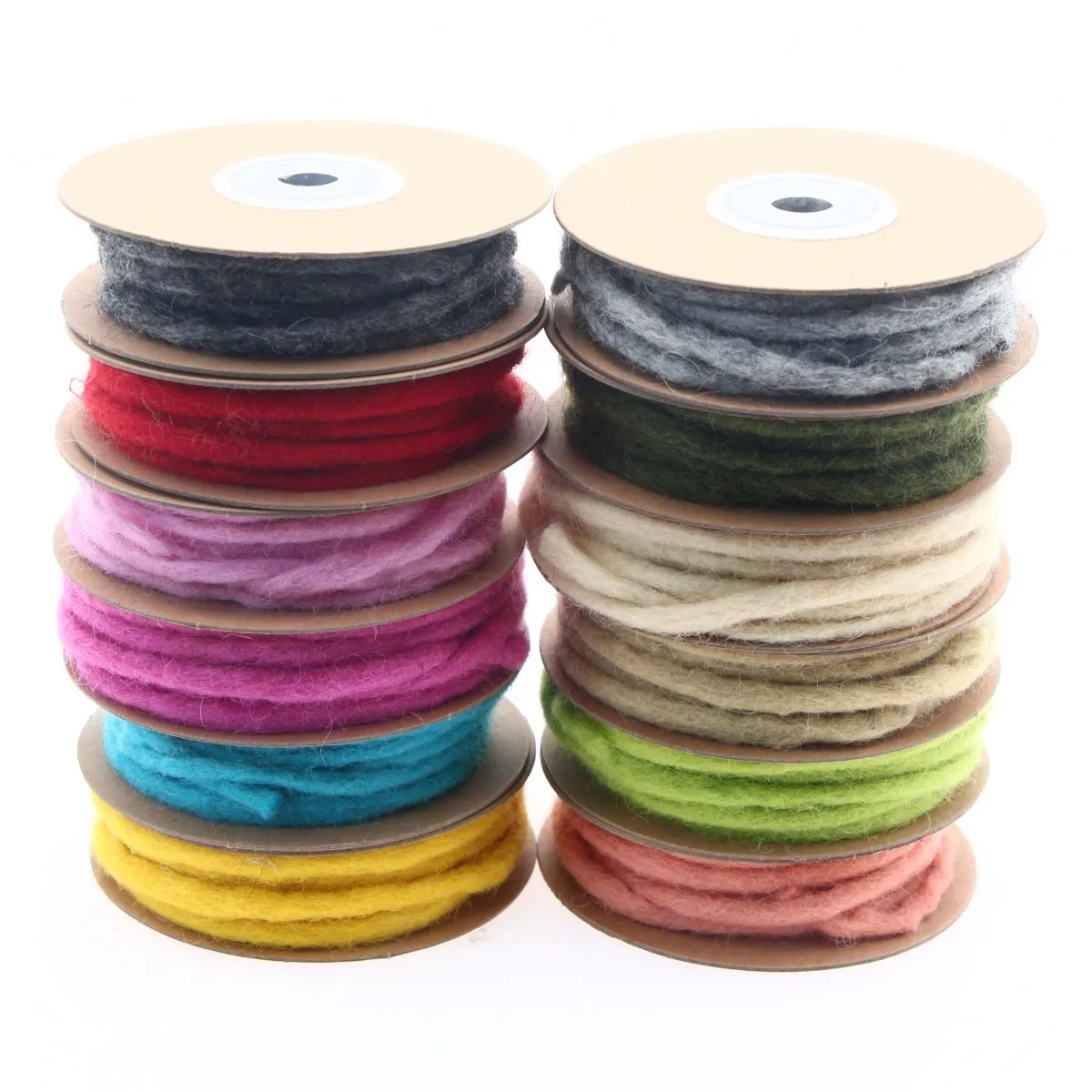 Handmade Natural Wool Felt Rope DIY Craft Cord Christmas Tree Garland Wreath Decorative Material Soft Textile Trim