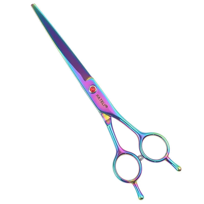 Professional 7 Inch Pet Grooming Scissors Stainless Steel Straight Hair Cutting Shears For Dog Cat Pet Care Tools