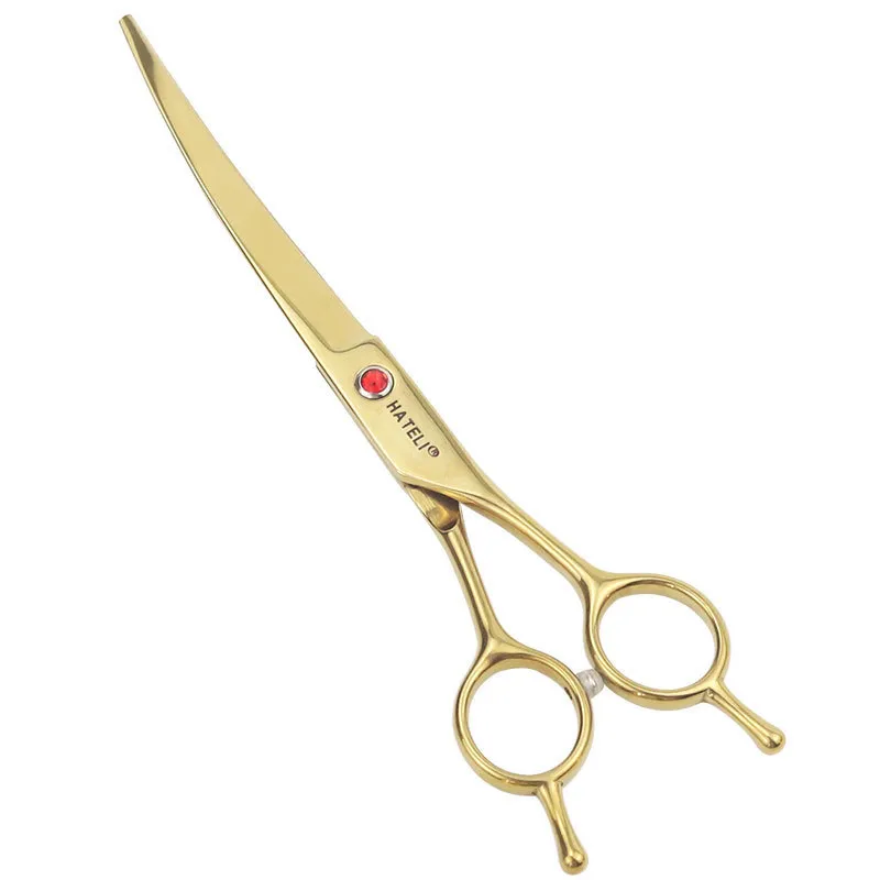 Professional Pet Grooming Scissors Stainless Steel Curved Hair Cutting Shear For Dogs Cats Pets Beauty Tool
