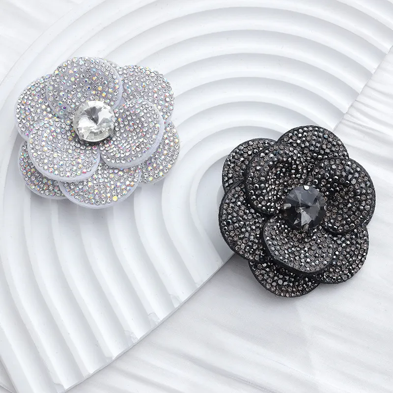 Sparkling Rhinestone Flower Shoe Charms DIY Hair Clip Accessories Crystal Bowknot Shoe Decoration
