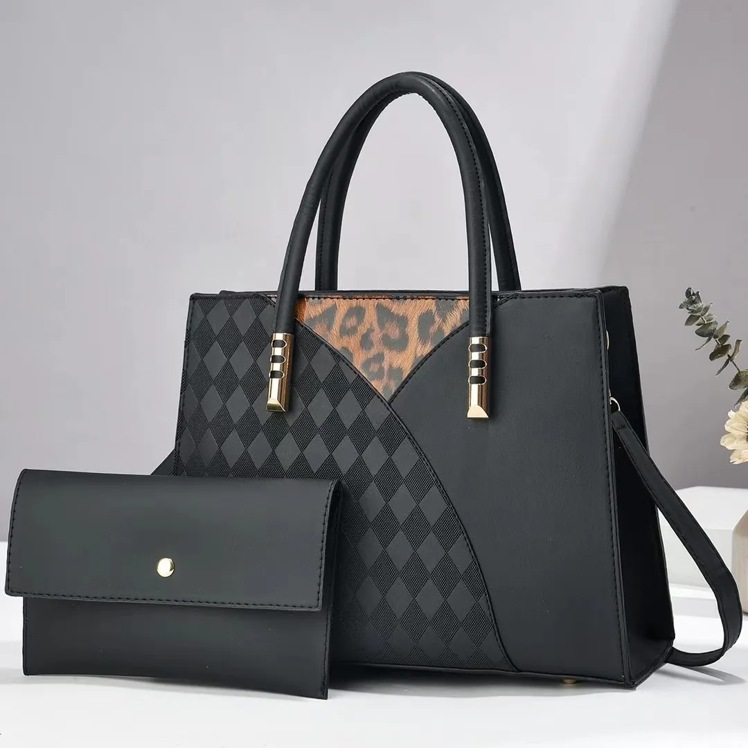Women Large Capacity Tote Bag Fashion Splicing Mother And Child Bag Urban Minimalist EVA Handbag Casual Shoulder Bag