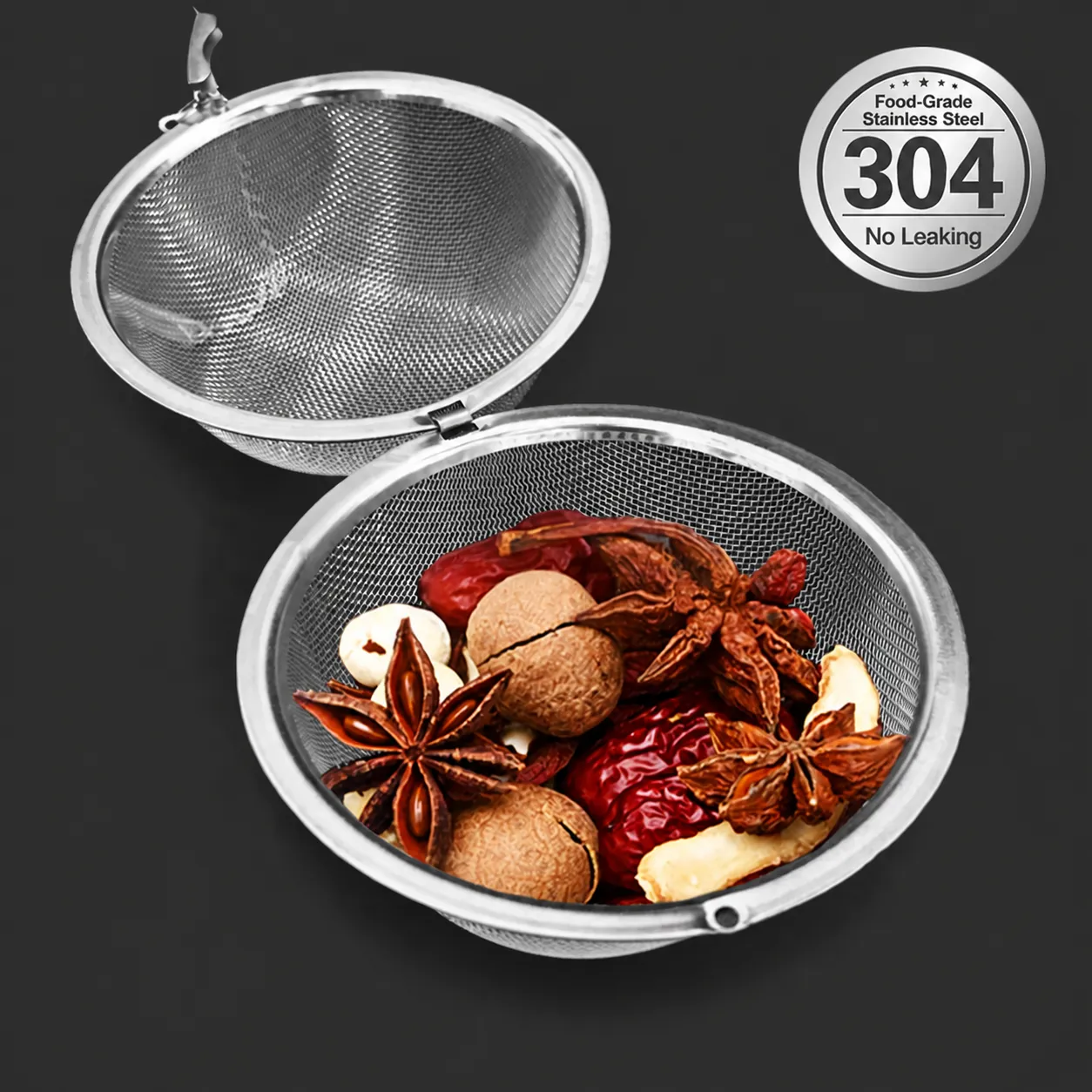 Stainless Steel Seasoning Ball Household Soup Stew Spice Infuser Mesh Strainer Kitchen Cooking Tool