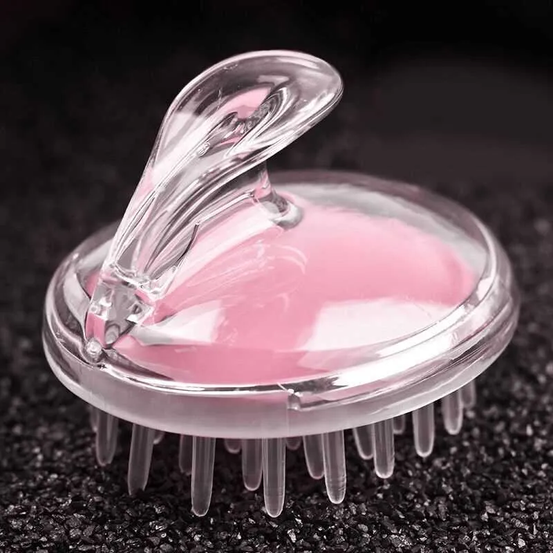 Silicone Shampoo Brush Scalp Massager Hair Scrubber Soft Bristle Head Massage Brush Bath Shower Tool For Women Men