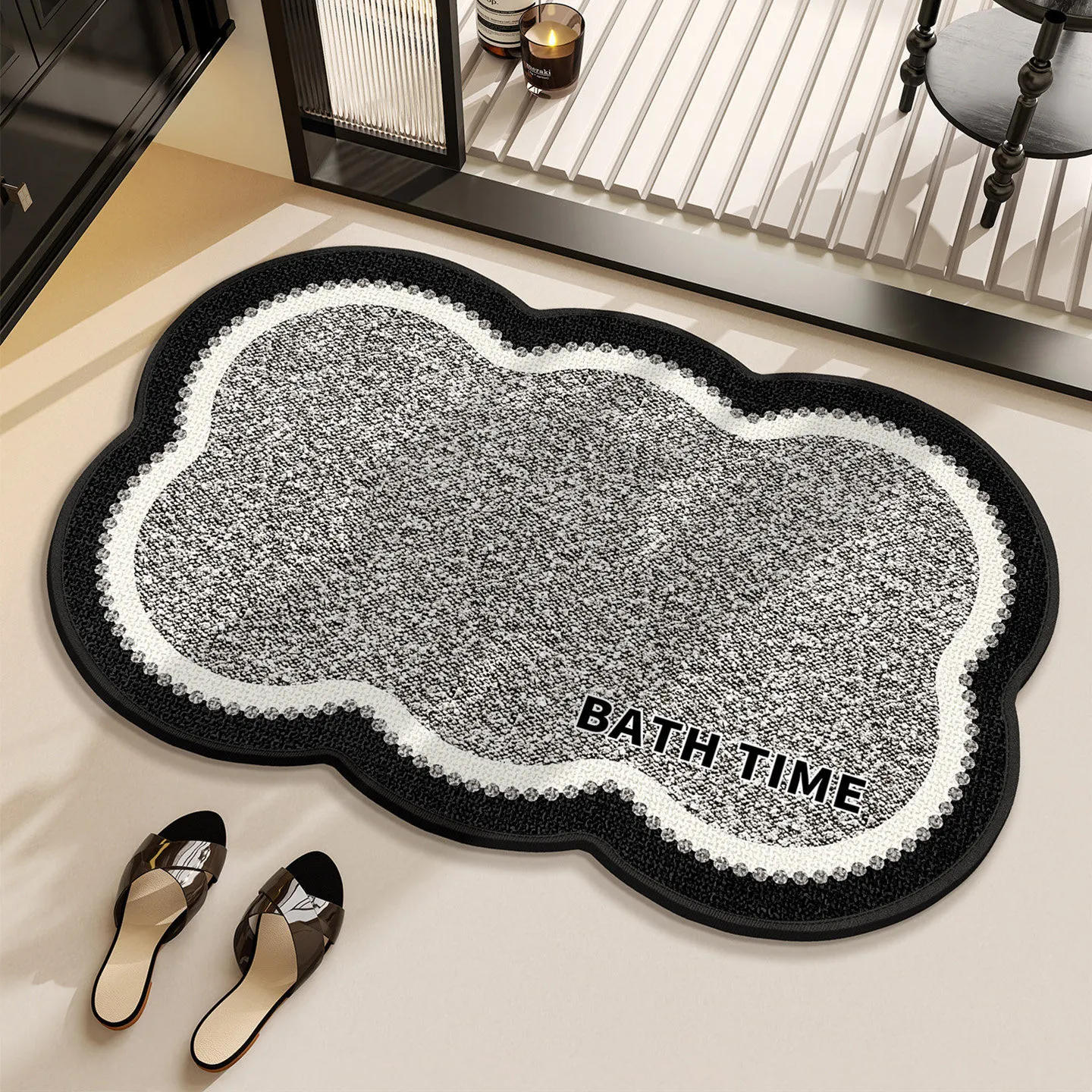 Modern Minimalist Diatom Mud Absorbent Non-Slip Bath Mat Soft Fluffy Door Mat Floor Carpet For Bathroom Hallway Home Decor