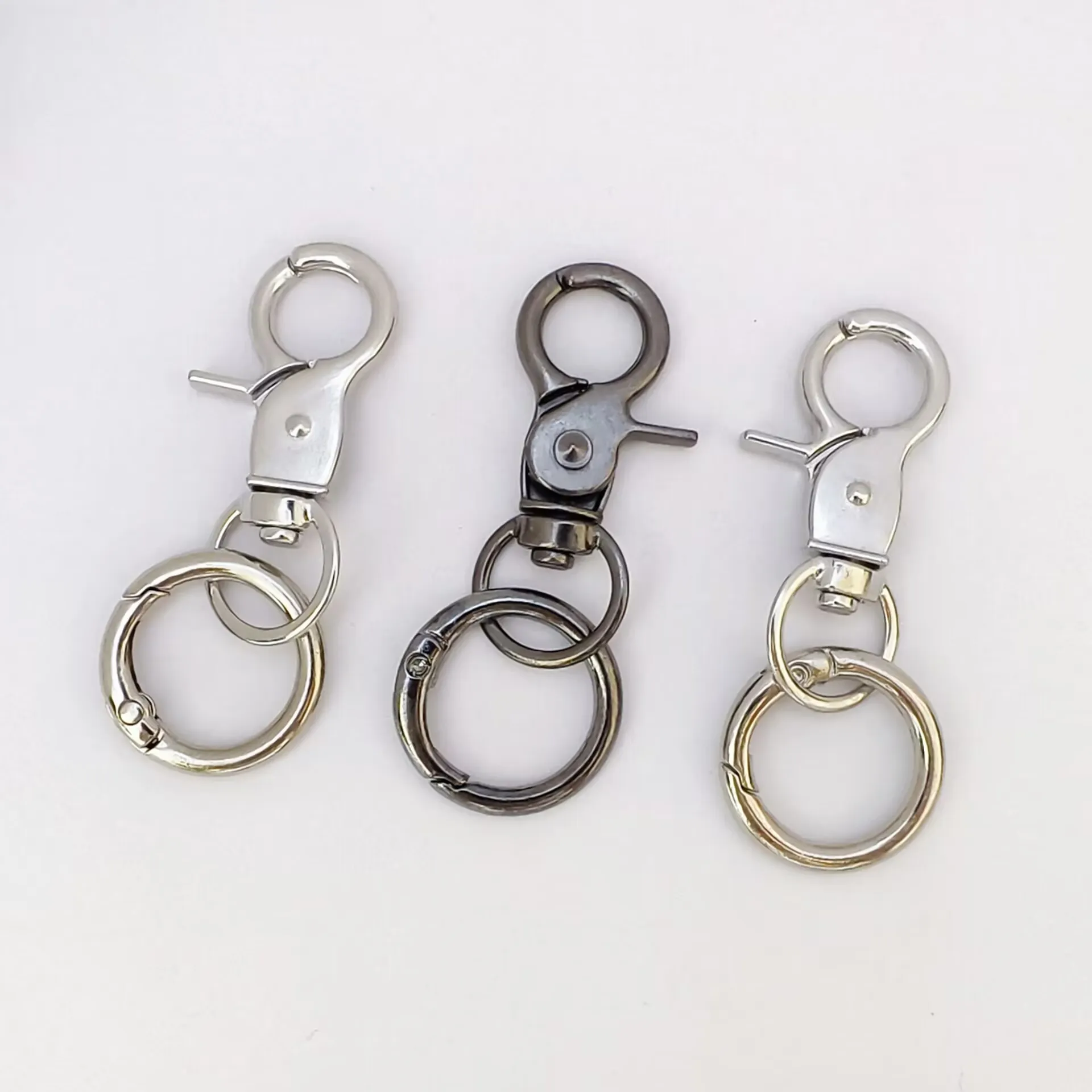 Cierre de Llavero de Aleación de Metal con Gancho de Resorte Giratorio para Bolso Accesorios de Joyería DIY