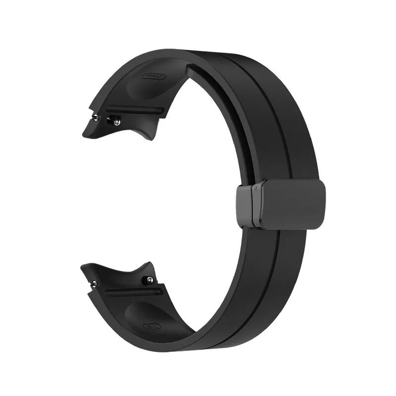 Cinturino per Smartwatch in Silicone Fibbia Pieghevole Magnetica Regolabile Cinturino di Ricambio Compatibile con Accessori per Smartwatch