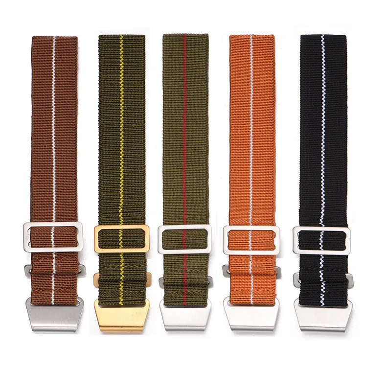 Nylon Elastic Watch Band Military Parachute Style Adjustable Watch Strap Replacement Compatible With Smartwatch Accessories