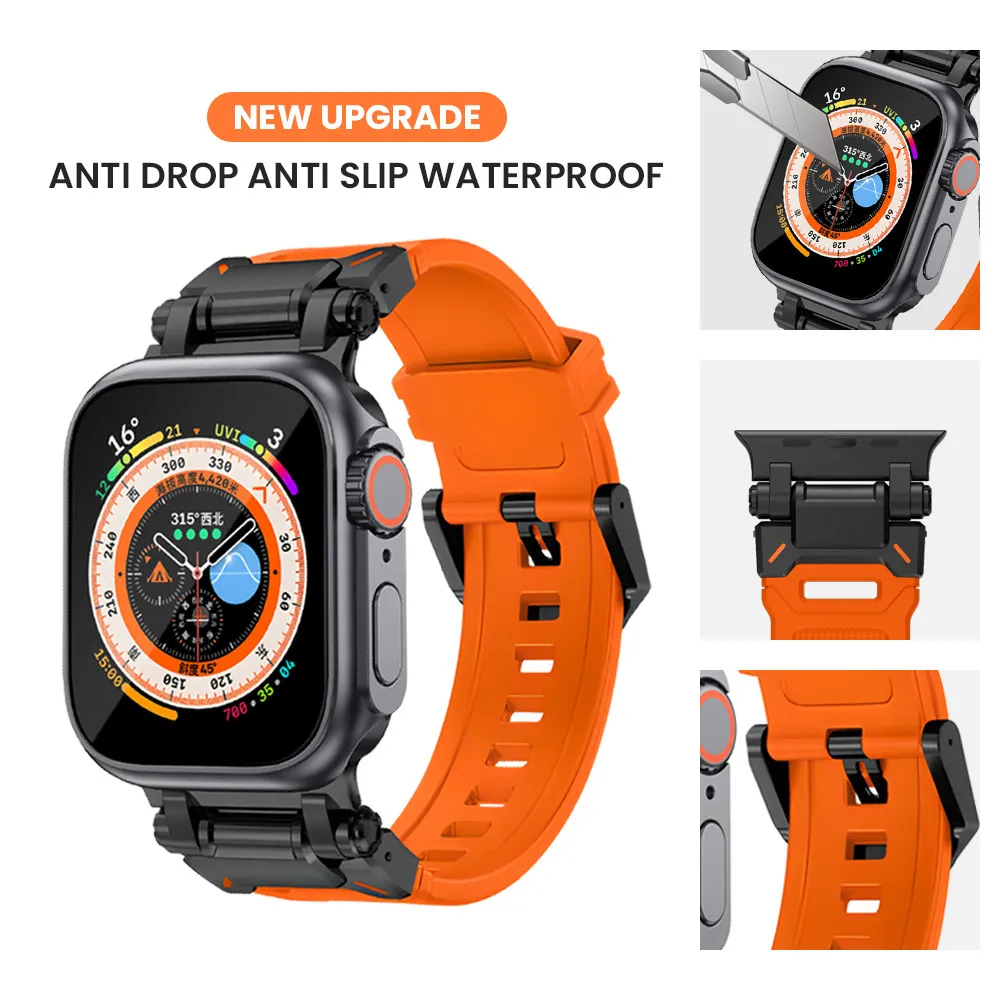 Smartwatch TPU Armband Und PC Schutzhülle Vollständige Abdeckung Displayschutz Kompatibles Zubehör Ersatzband