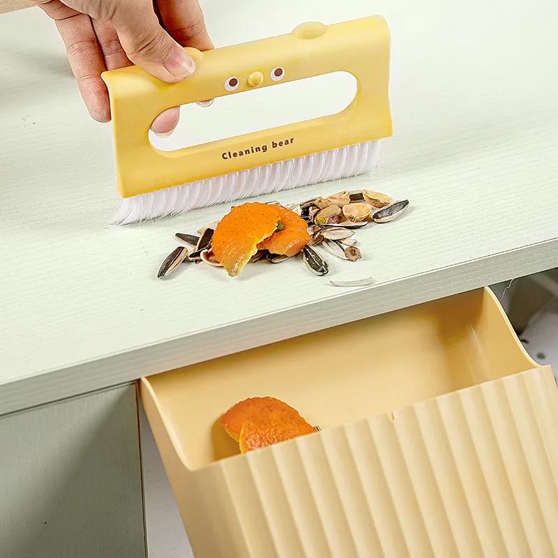 Mini Desktop Besen und Kehrschaufel Set Süßer Bär Plastik Reinigungsbürste Für Tastatur Tisch Büro Zuhause Reinigungswerkzeuge