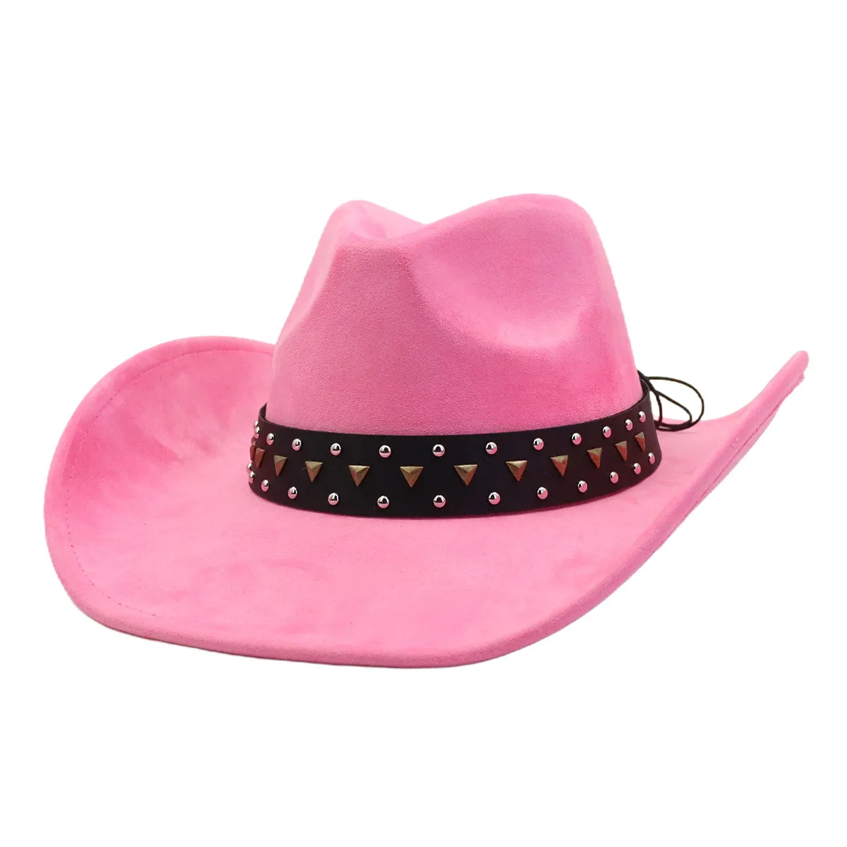 Unisex Faux Suede Cowboy Hat Wide Brim Jazz Cap Outdoor Sun Protection Fashion Western Hat Casual Daily Wear