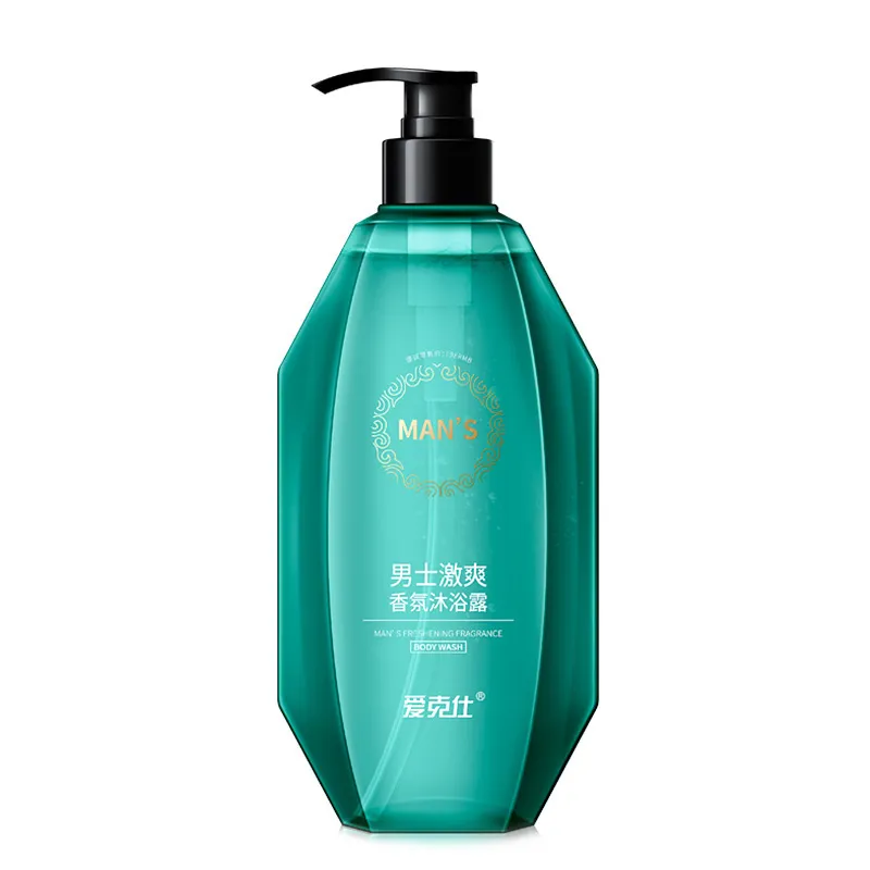 Men S Fragrance Shower Gel Deep Cleaning Refreshing Long Lasting Scent Body Wash With Pump Green Emerald Bottle