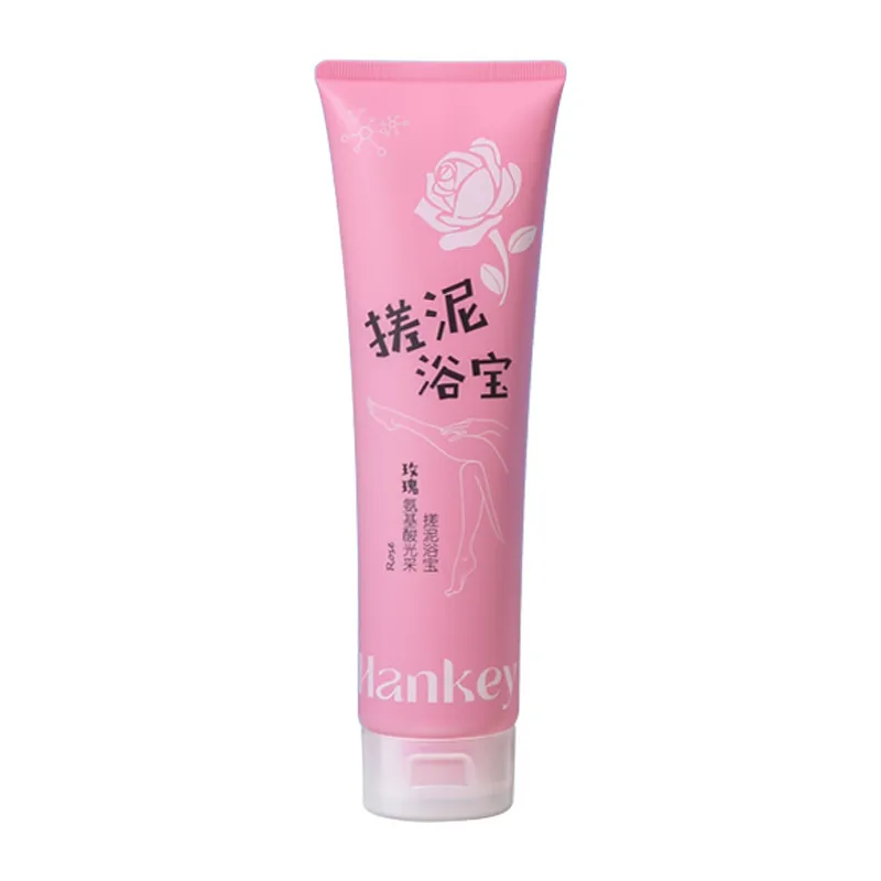 Gel Gommage Corporel Doux aux Acides Aminés Camomille Lait Rose Nettoyage en Profondeur Produit de Bain Rajeunissant pour la Peau