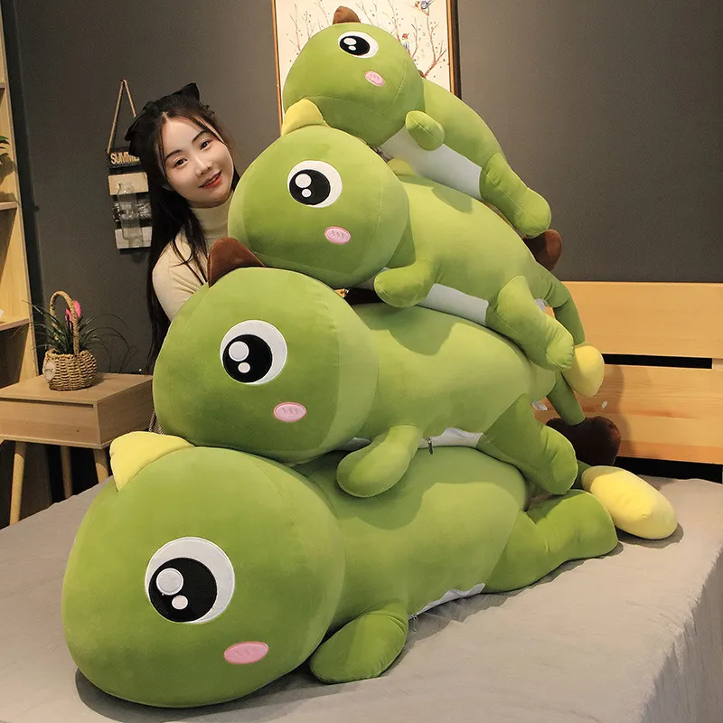 Grande Lindo Dinosaurio De Peluche De Ojos Grandes Juguete De Peluche Suave Animal Dinosaurio Almohada Cojín Muñeca Regalo Para Niños Niñas
