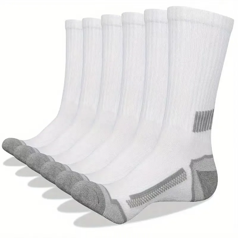 Calzini Sportivi da Uomo a Collo Alto Imbottiti Atletici Traspiranti Assorbenti del Sudore Calzini da Basket per Palestra Abbigliamento Casual