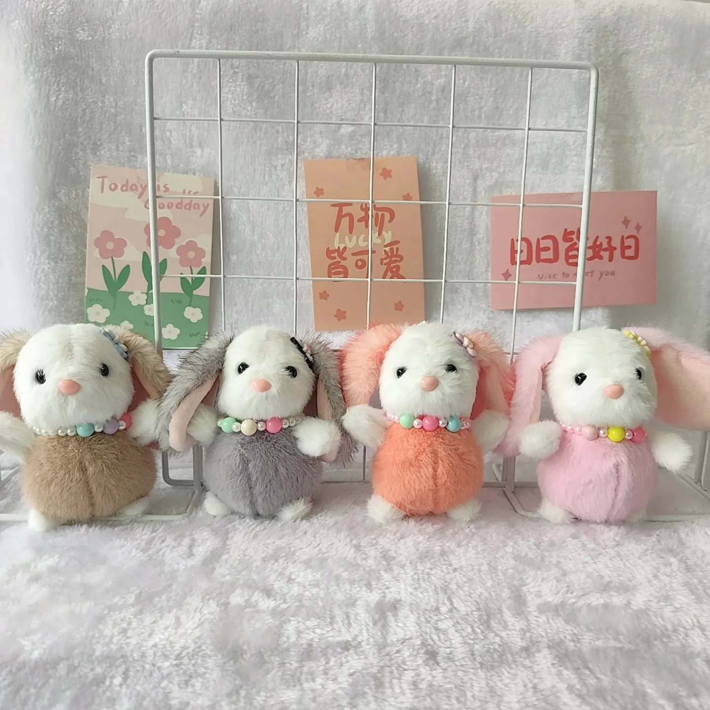 Schattig Konijn Pluche Speelgoed Sleutelhanger Pluche Dier Konijn Pop Tas Hanger Pluche Speelgoed Cadeau Voor Kinderen En Meisjes