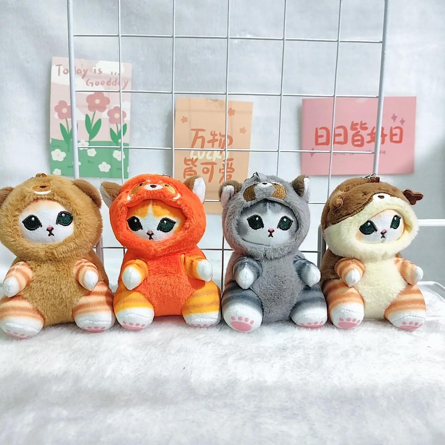 Lindo Animal Transformación Gato Juguete de Peluche Colgante Suave Relleno Gatito Muñeca Llavero Bolso Colgante Adorno Regalo