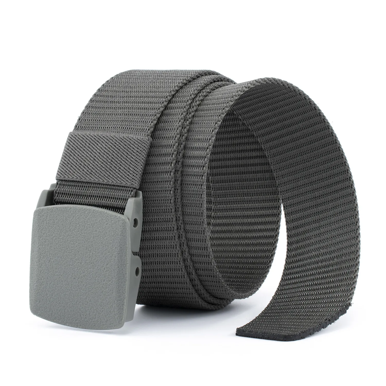 Men Tactical Outdoor Sports Nylon Belt Casual Minimalist Woven Canvas Belt With Durable Plastic Buckle Daily Wear
