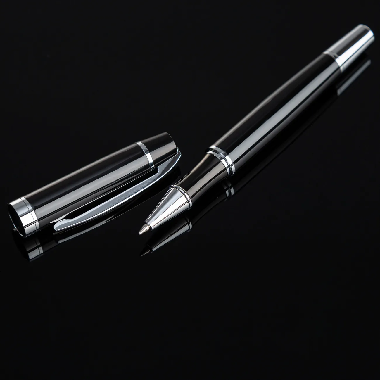 Business Metal Gel Pen 0.5mm Black Ink Signature Pen Office School Writing Supplies Promotional Gift Pen