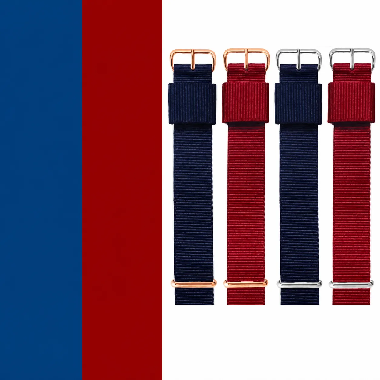 Cinturino per Orologio di Ricambio in Tessuto di Nylon Universale con Fibbia in Metallo