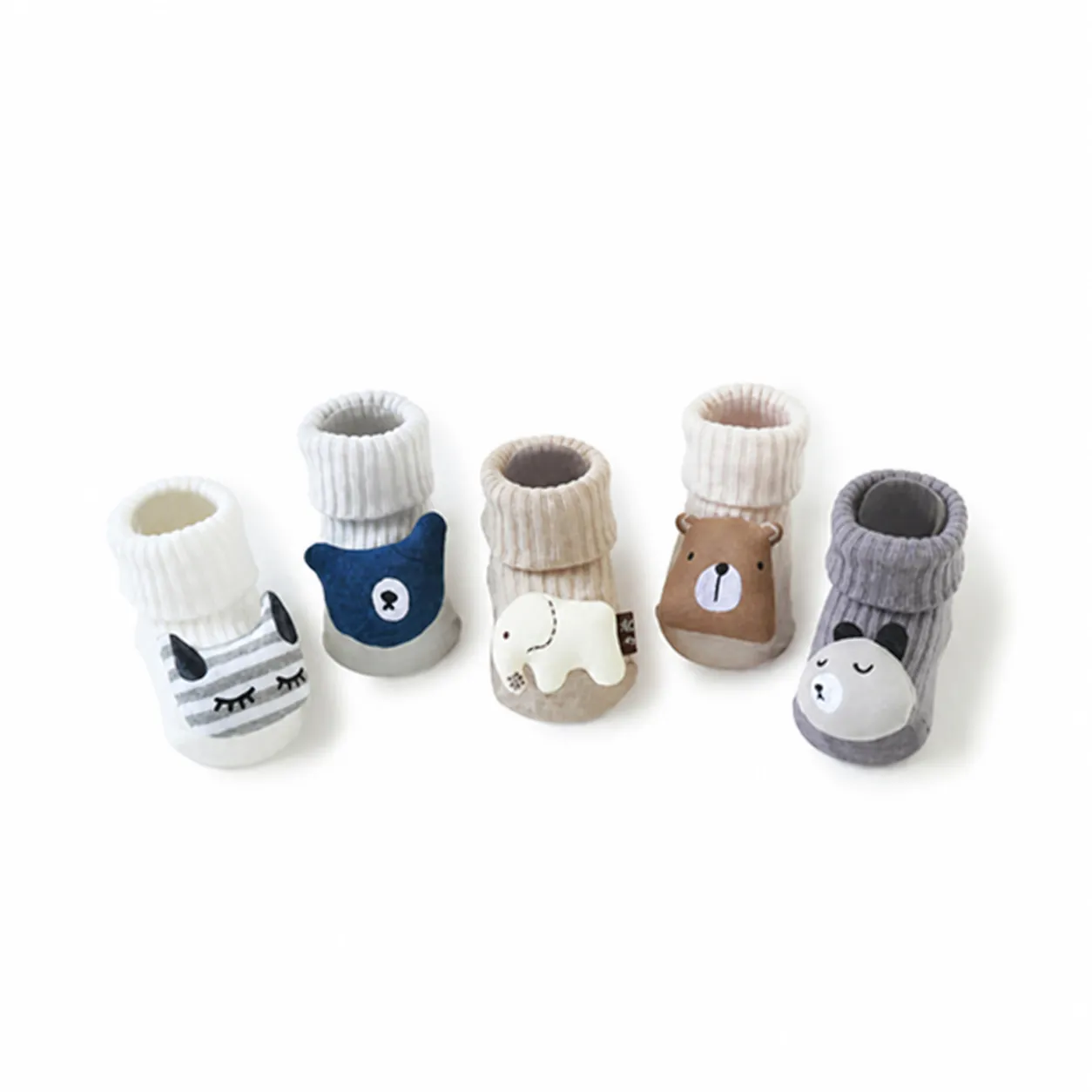 Neugeborene Säugling Baby Rutschfeste Bodensocken Süße Cartoon 3D Tier Baumwolle Kleinkind Crew Socken