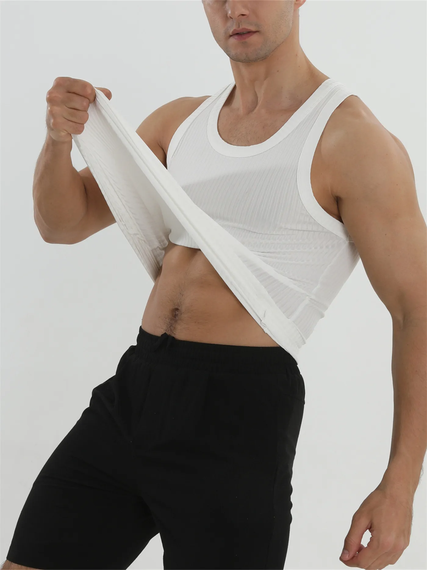 Heren Sneldrogend Sport Tanktop Effen Kleur Ademend Mouwloos Hemd Voor Fitness Hardlopen Gym Workout Sportkleding