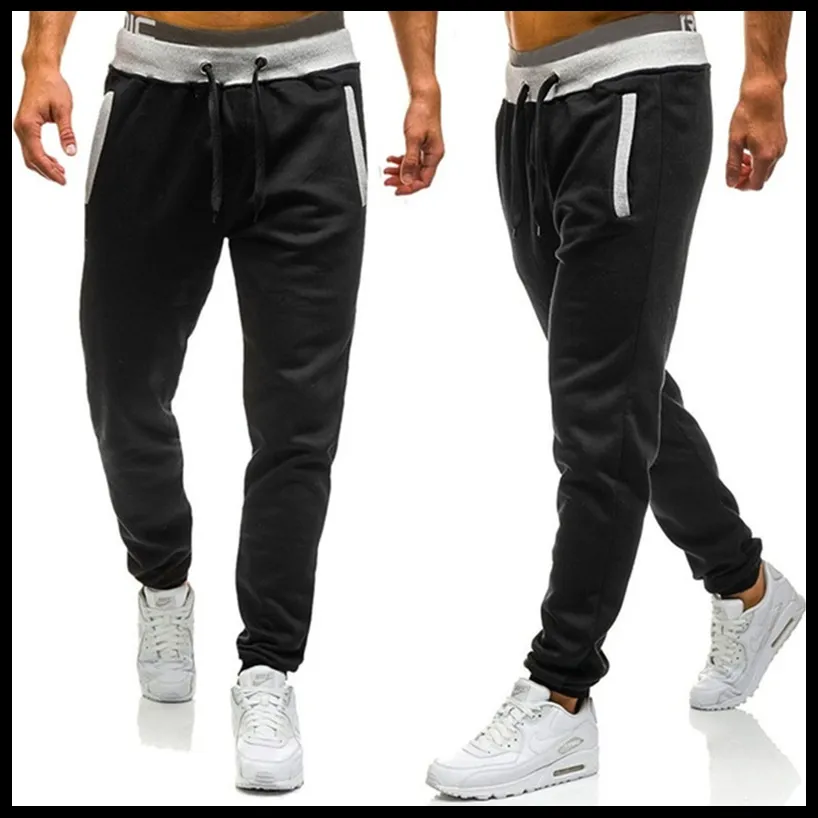 Men's Casual Jogger Pants Slim Fit Non-Iron Polyester Sweatpants With Drawstring Elastic Waist For Men Daily Sports Outdoor Wear
