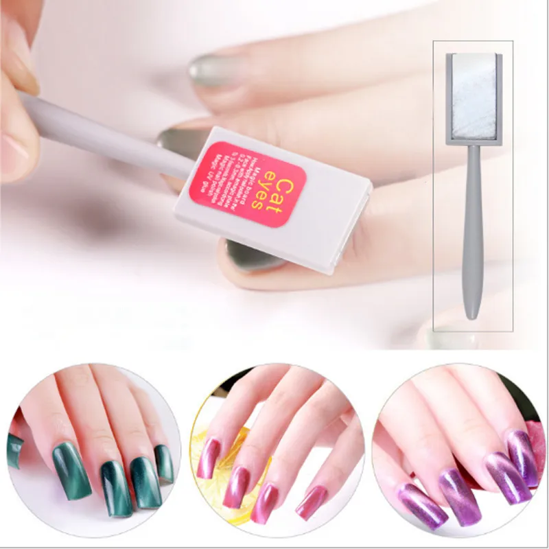 Multifunctional Cat Eye Magnet Pen Thickened Double Ended Nail Magnet Tool For Gel Polish Nail Art Manicure Accessories