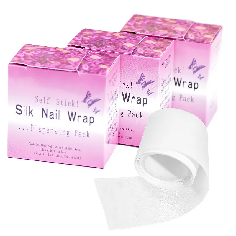 Professional Silk Nail Wrap Self Adhesive Nail Protection Tape Nail Art Repair Strip For Broken Nails Manicure Salon Women