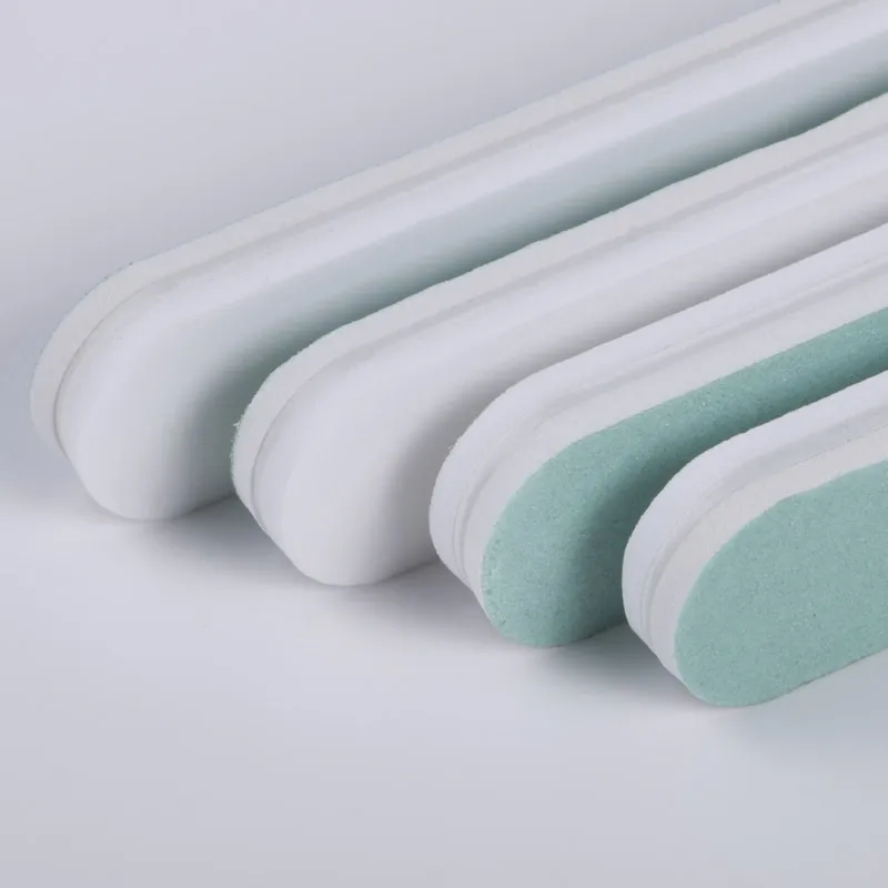 Double Sided Nail File Sponge Buffing Sanding Strip Professional Manicure Tool For Nail Care Green White