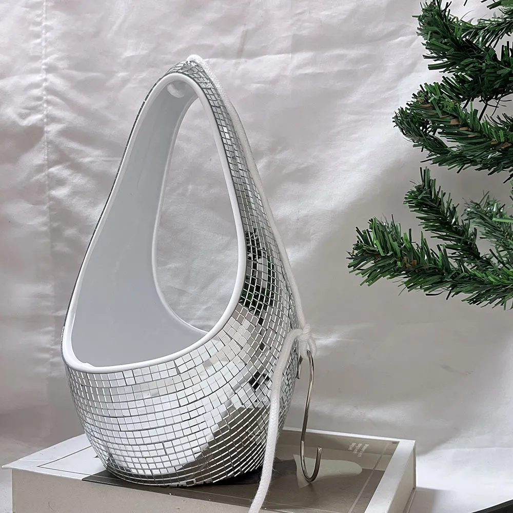 Disco Bal Hangende Bloempot Glas Spiegel Mozaïek Pot Voor Kamerplanten Huisdecoratie Tuin Feest