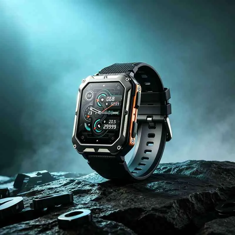 Montre Connectée Extérieure Robuste Moniteur Fréquence Cardiaque Sommeil Appel Bluetooth Suivi Sport Fitness Silicone Hommes Femmes
