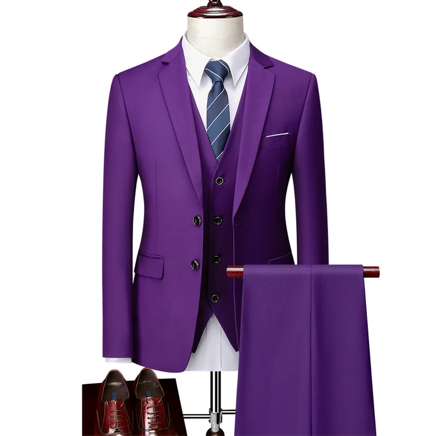 Ανδρικό Επαγγελματικό Κοστούμι Τριμερές Set Slim Fit Peasa Met Monostropho Dio Koumpia Sakaki Vest Panteloni Gamou