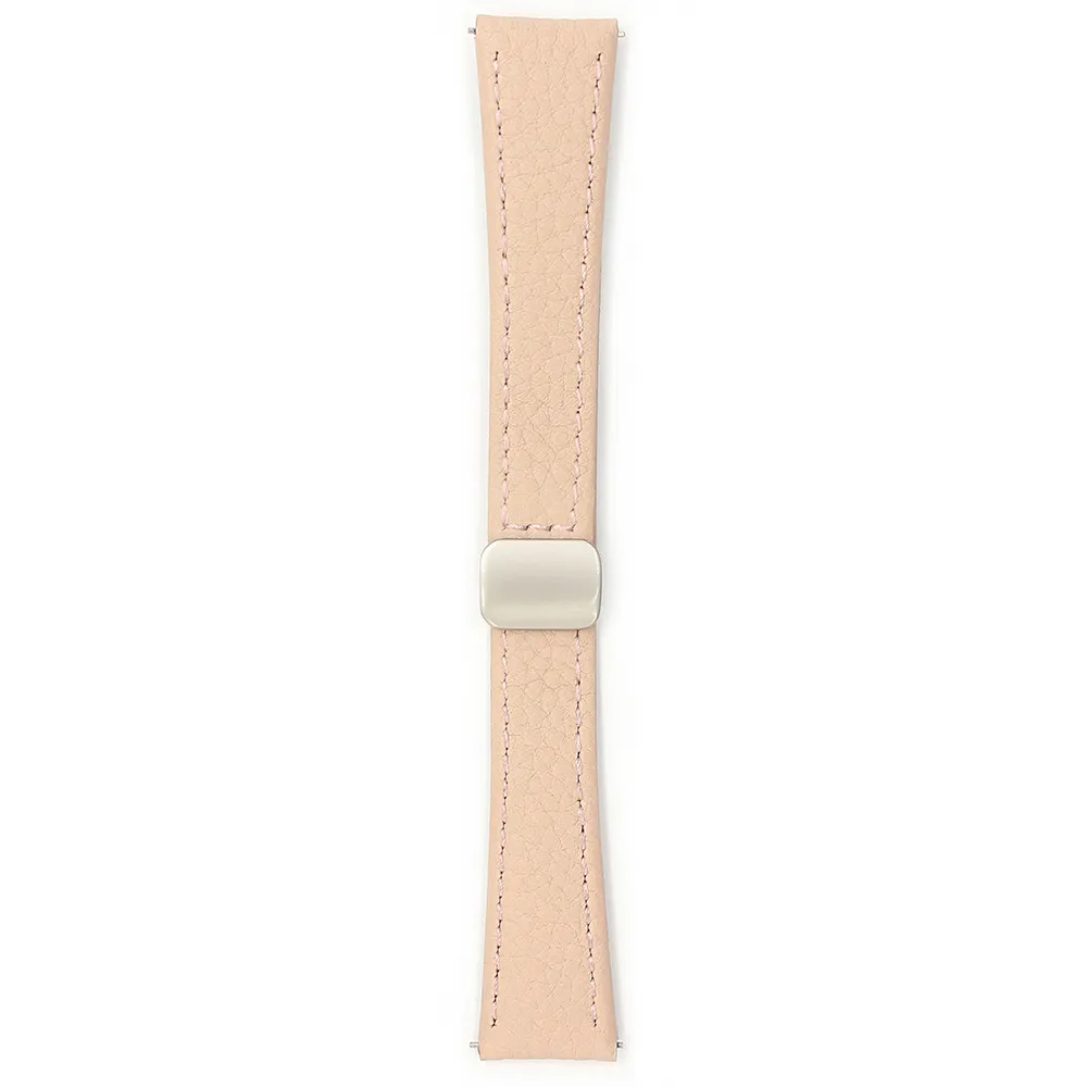Genuine Leather Watch Band For 41mm Smartwatch Litchi Pattern Magnetic Folding Clasp Replacement Strap Fashion Accessories