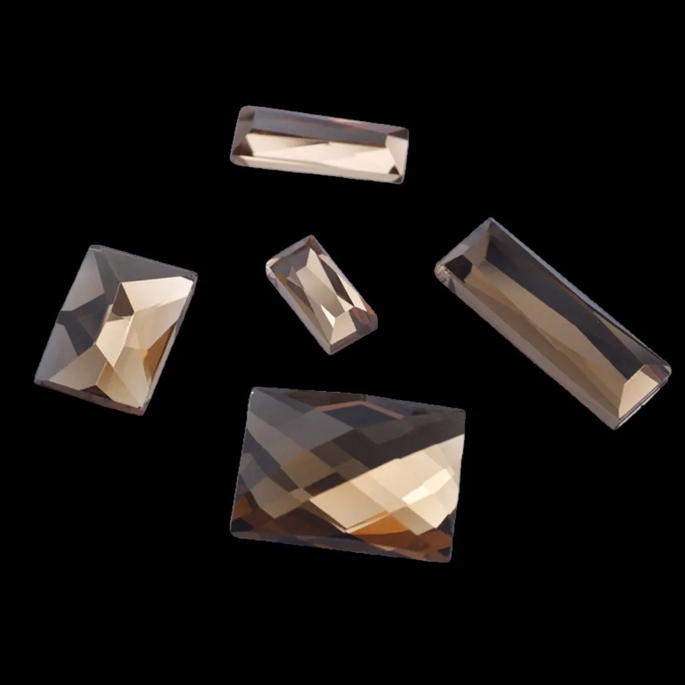 Rechteckige Flache Rückseite Kristall Glas Strasssteine DIY Handy Schönheit Nagelkunst Handwerk Dekoratives Zubehör Großhandel