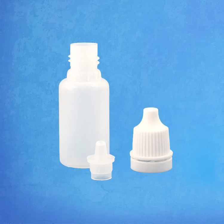 Small Plastic Dropper Bottle Translucent PE Squeezable Liquid Dispensing Bottle With Tamper Evident Cap